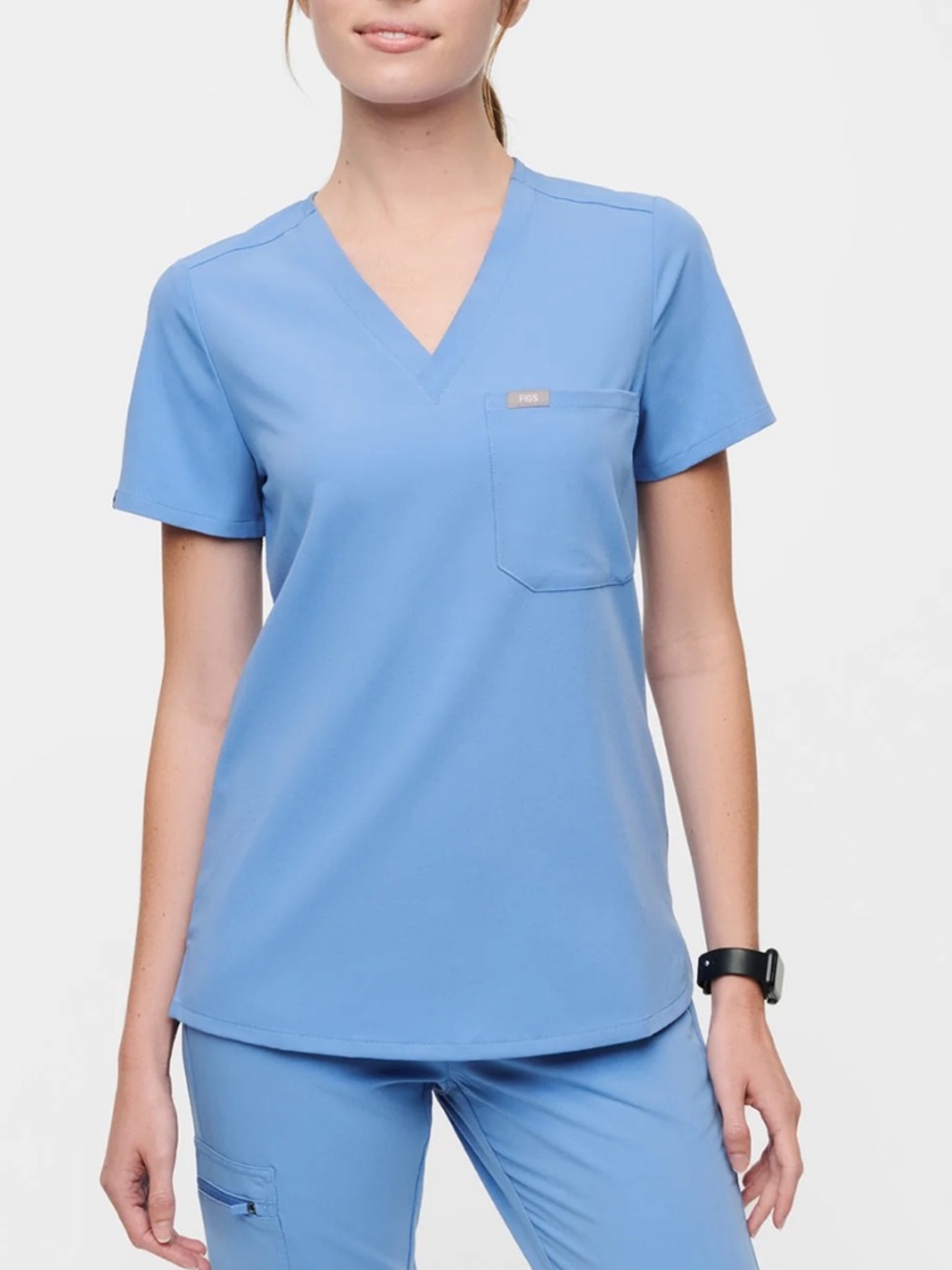 Figs Ceil Blue Scrub Set